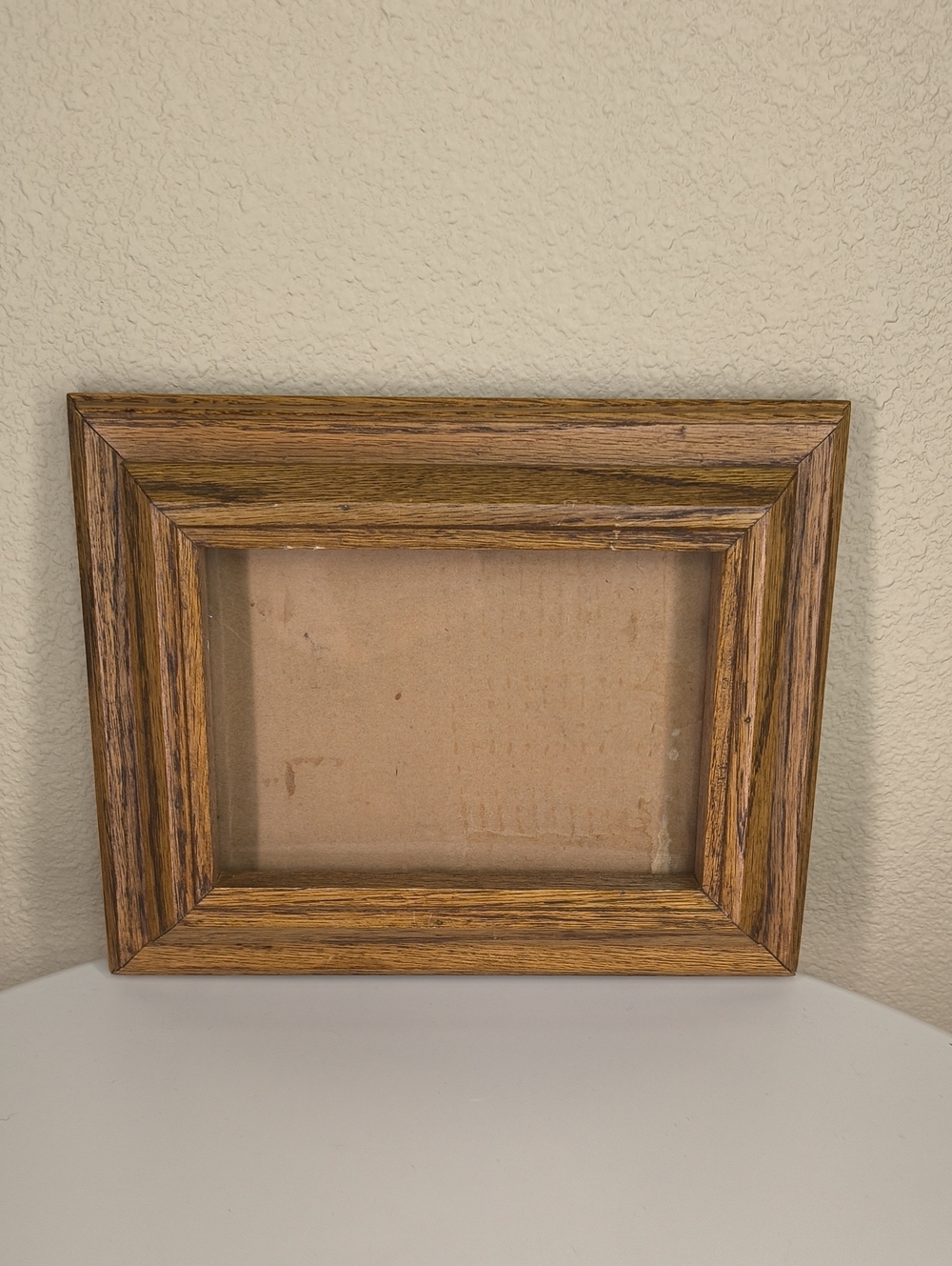 Vintage tiered oak wood picture frame